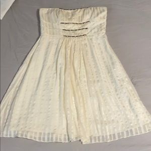 BCBG Maxazria empire waist ivory dress